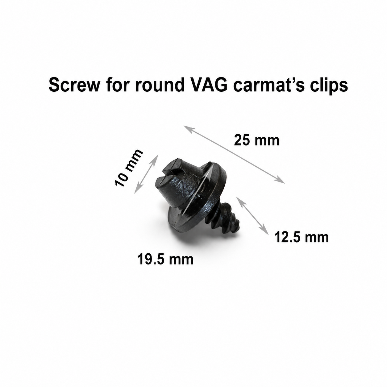 Round Floor Fixation Screw for Audi, Volkswagen, Skoda, Porsche, Seat | CFC05 - Image 4